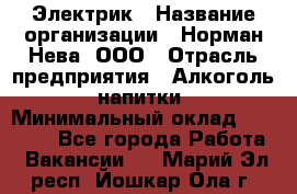 Электрик › Название организации ­ Норман-Нева, ООО › Отрасль предприятия ­ Алкоголь, напитки › Минимальный оклад ­ 35 000 - Все города Работа » Вакансии   . Марий Эл респ.,Йошкар-Ола г.